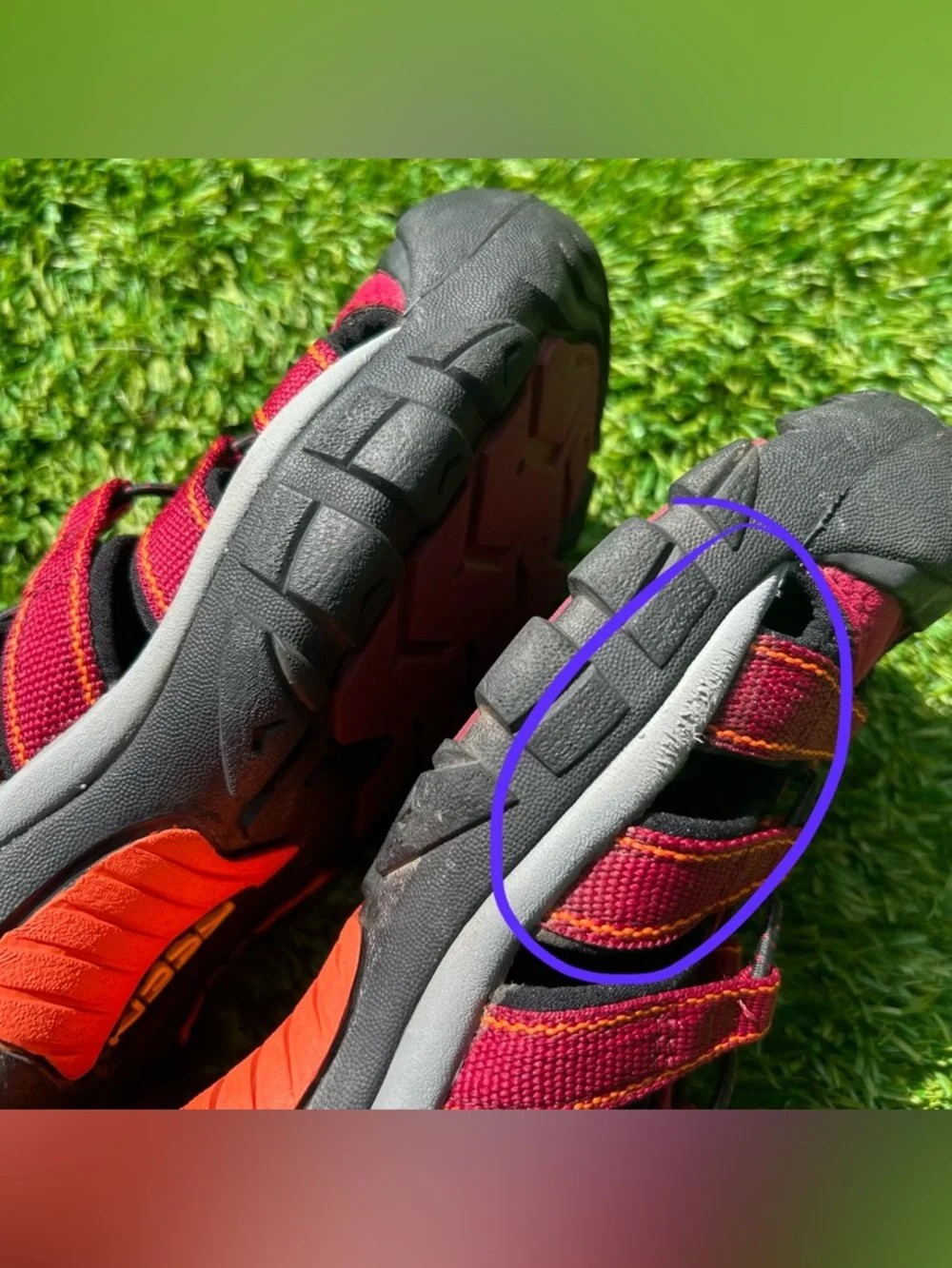 Keen Women’s 8 Newport H2 Red Closed Toe Sport Hiking Sandals Waterproof Shoes - Picture 4 of 13